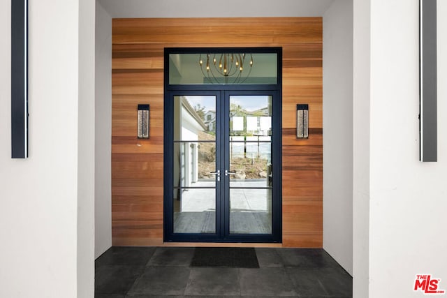 entrance to property with french doors