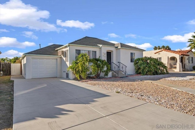 view of front of home featuring a garage