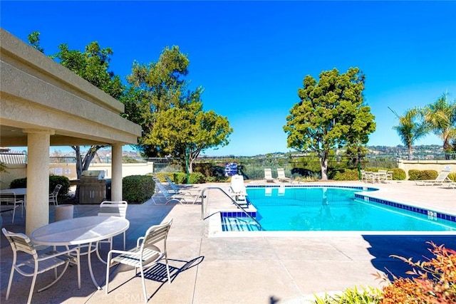 view of pool with a patio