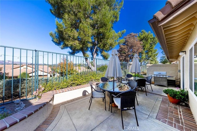 view of patio with grilling area