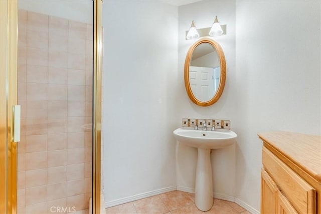 bathroom featuring tile patterned flooring