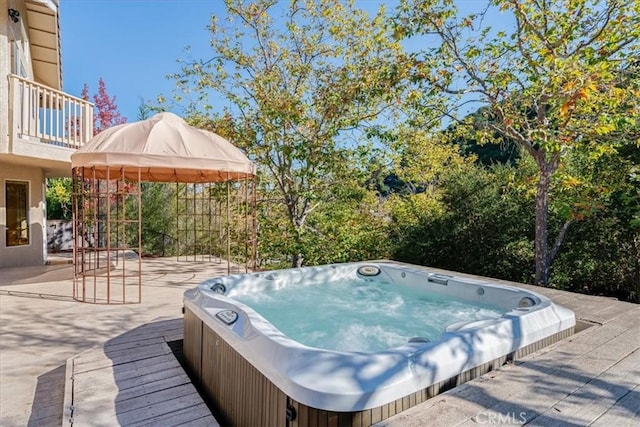 view of pool featuring a gazebo