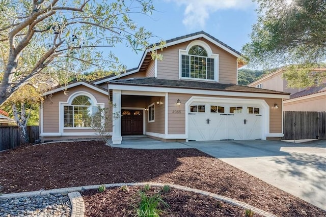 front facade featuring a garage