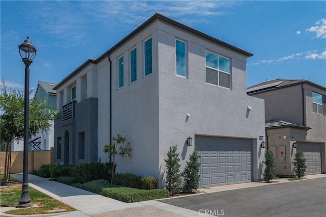 view of home's exterior featuring a garage