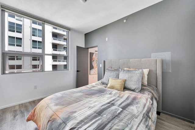 bedroom featuring light hardwood / wood-style flooring