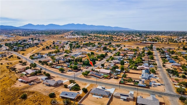 aerial view featuring a mountain view