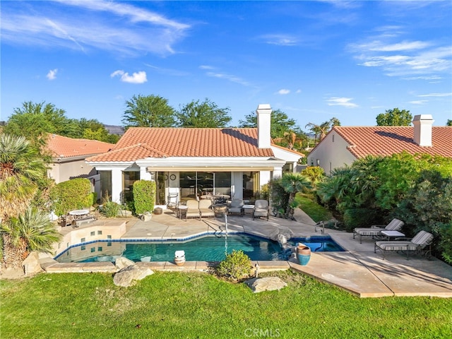 view of pool with a patio area