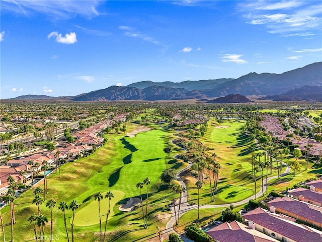 aerial view featuring a mountain view