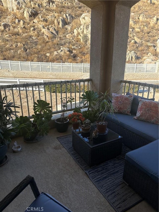 balcony featuring outdoor lounge area