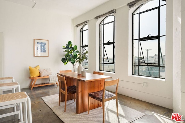 view of dining room