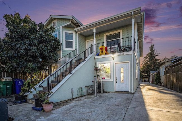 view of front of house featuring a patio