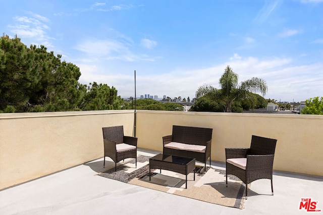 view of patio featuring an outdoor living space