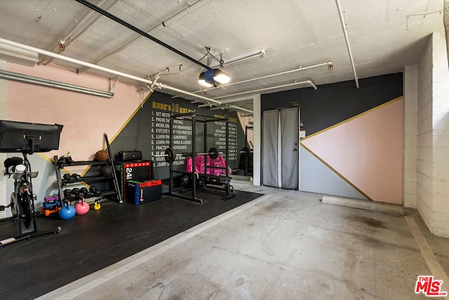 garage featuring a garage door opener