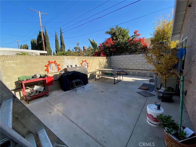 view of patio / terrace featuring grilling area