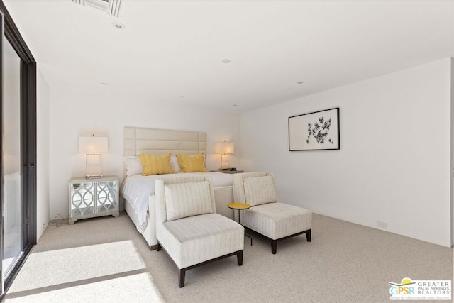 view of carpeted bedroom