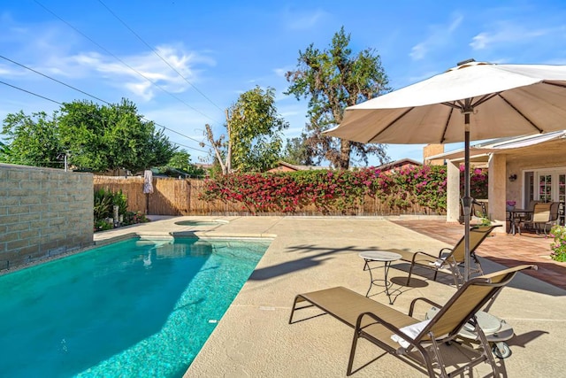 view of pool with a patio