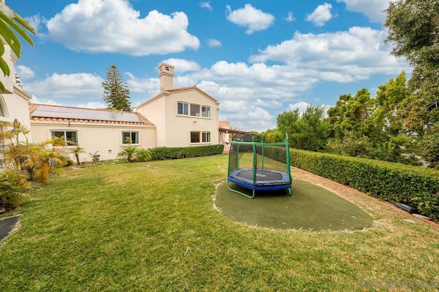 exterior space with a trampoline