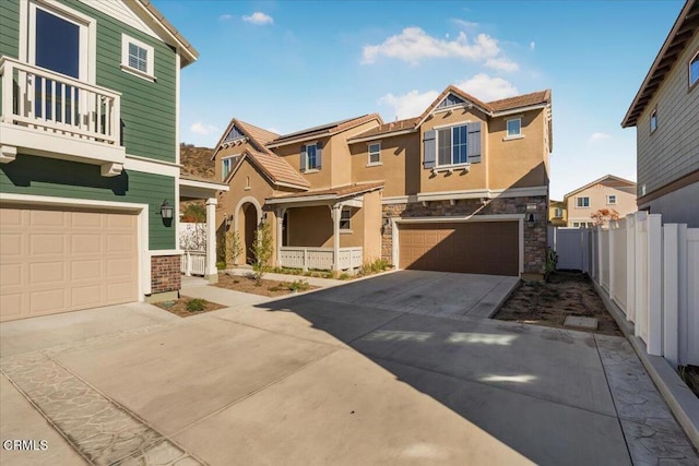 townhome / multi-family property featuring a garage