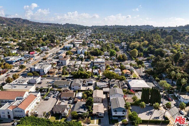 aerial view featuring a mountain view