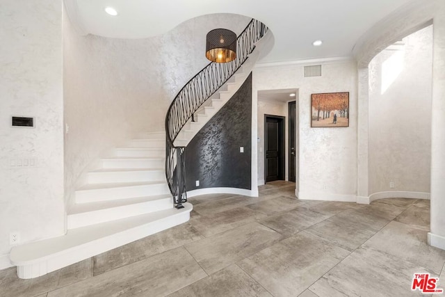 stairs with ornamental molding