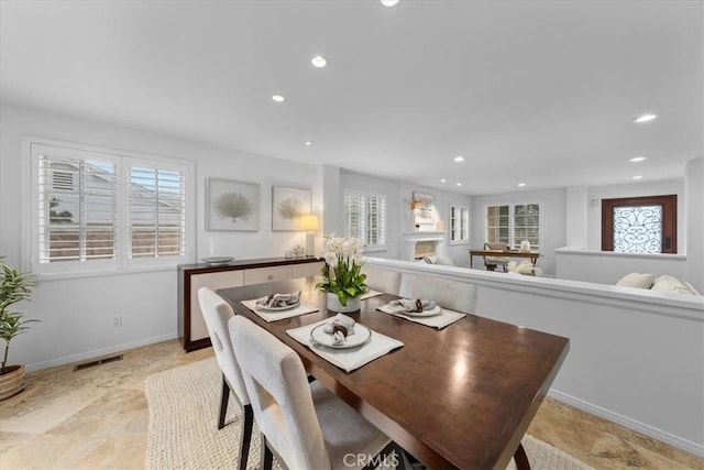 view of dining area