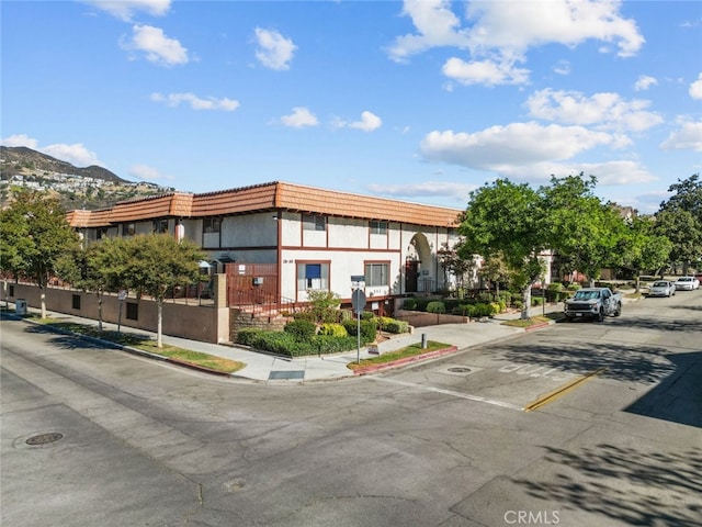 view of property featuring a mountain view