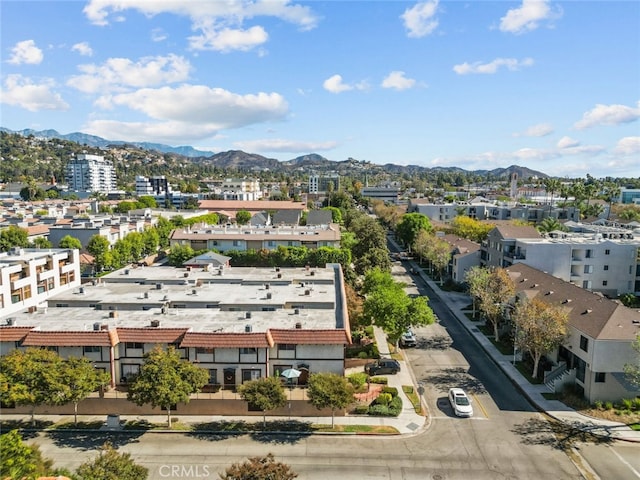 bird's eye view featuring a mountain view