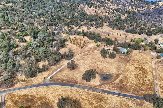 drone / aerial view with a rural view