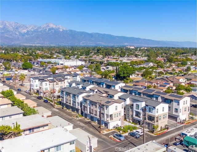 drone / aerial view with a mountain view