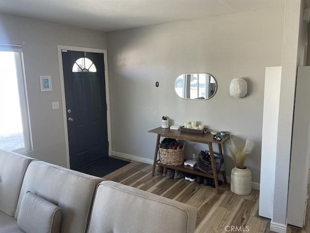 foyer entrance featuring hardwood / wood-style flooring