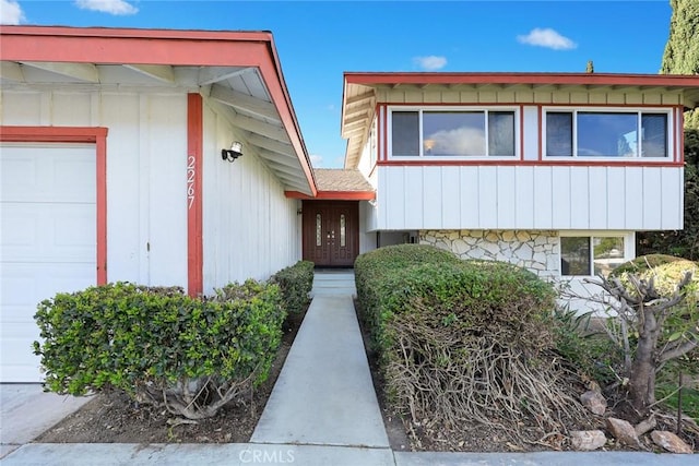 entrance to property with a garage