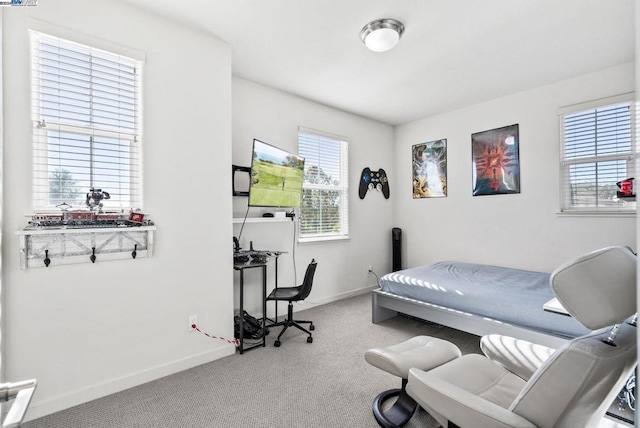 view of carpeted bedroom