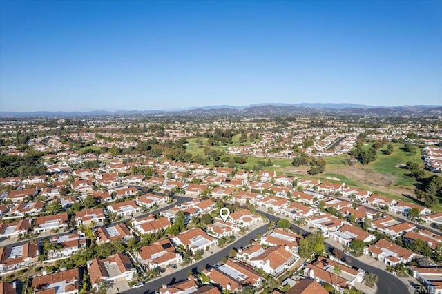 bird's eye view featuring a mountain view