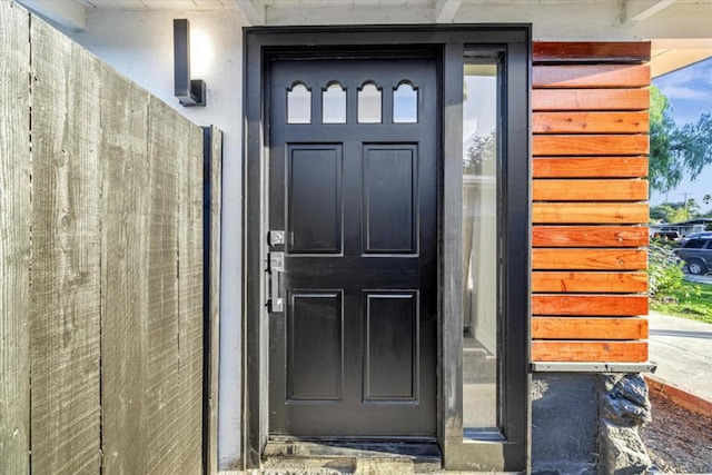 view of doorway to property