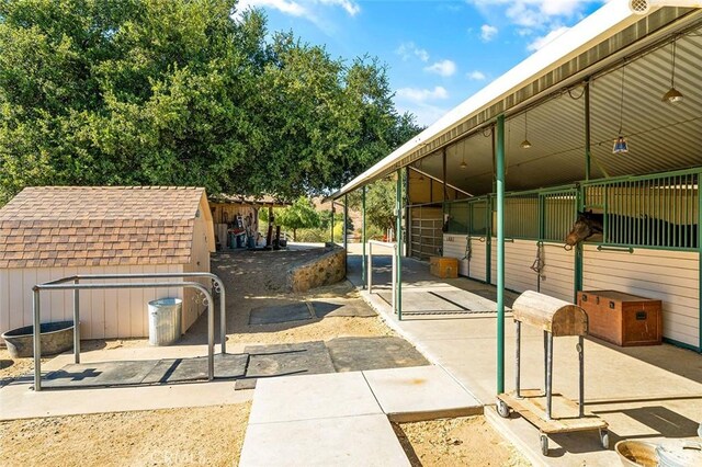 view of horse barn