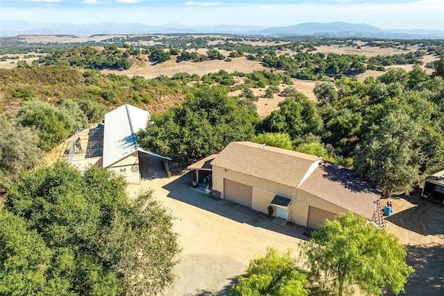 bird's eye view featuring a mountain view