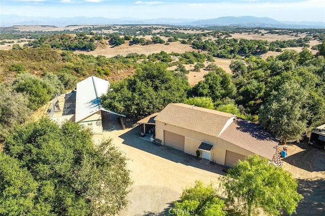 bird's eye view featuring a mountain view