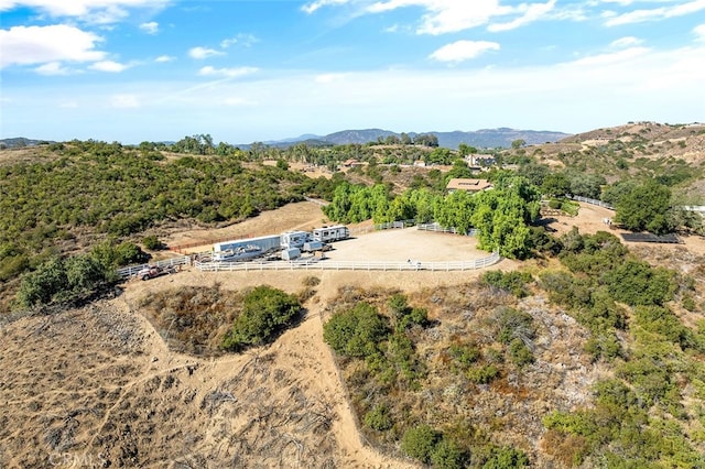 aerial view featuring a mountain view
