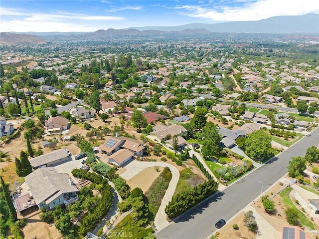 bird's eye view featuring a mountain view