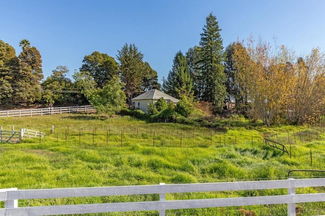 view of yard featuring a rural view