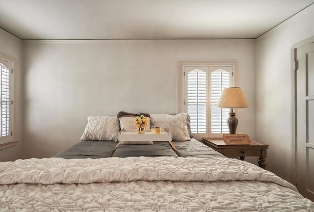 bedroom featuring multiple windows