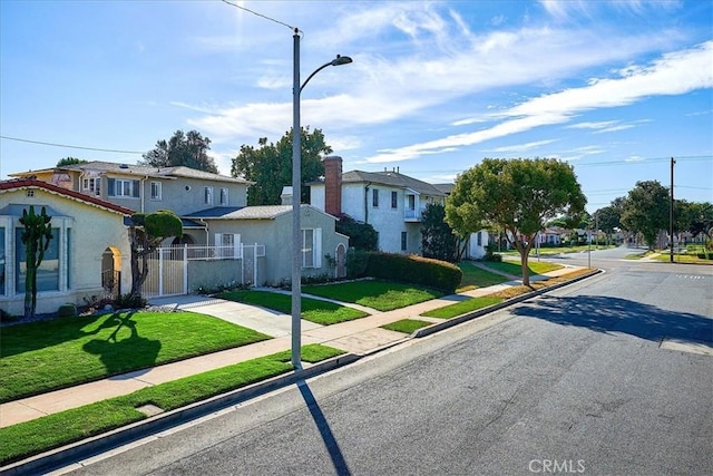 view of front of house with a front lawn