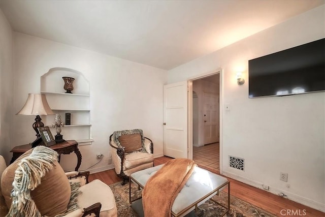 living room featuring hardwood / wood-style floors