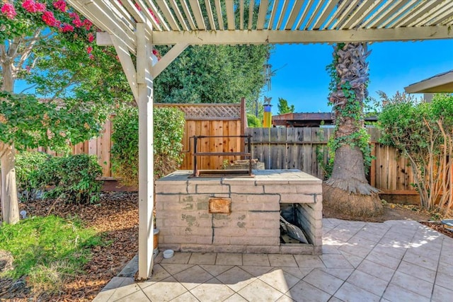 view of patio / terrace with a pergola