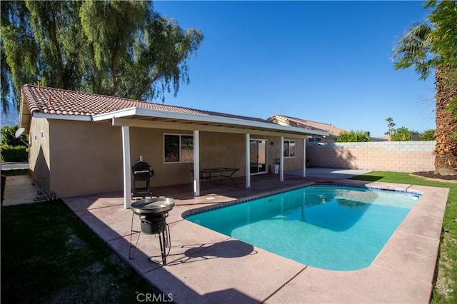 view of pool with a patio