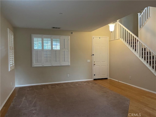 interior space featuring wood-type flooring