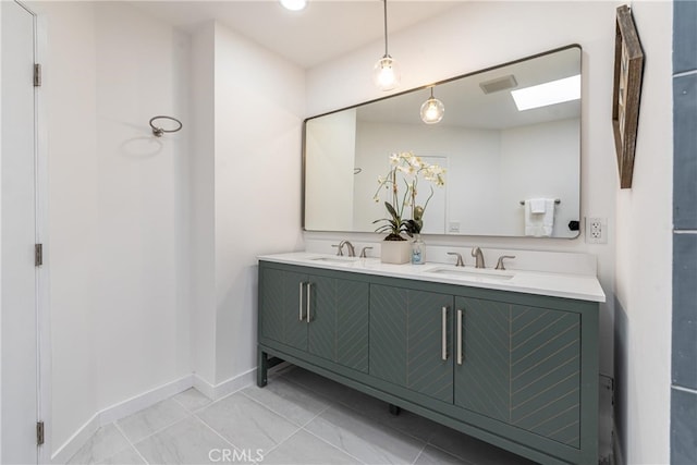 bathroom with vanity