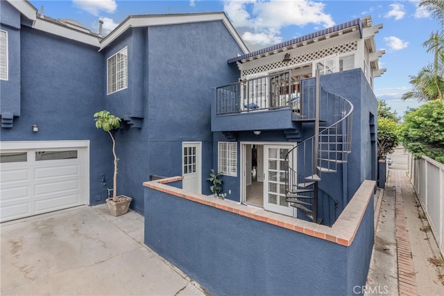 view of home's exterior featuring a garage