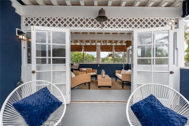 view of sunroom