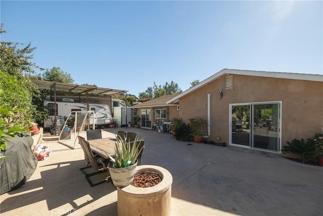 view of patio / terrace with a pergola